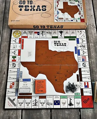 Vintage 1970s Go To Texas Monopoly Bright Ideas Game Board Game Complete • $46.49