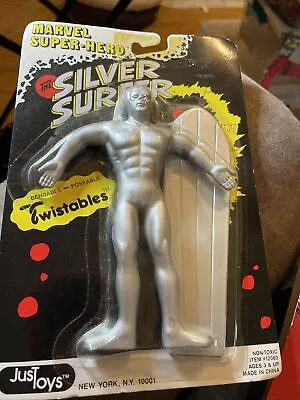 Silver Surfer Marvel Super Hero Figure 1990 Just Toys Bend-Ems Twistables NEW  • $20