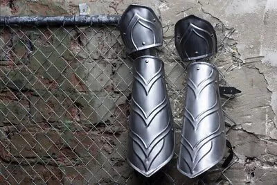 Pair Of Metal Bracers Elven Armor Arm Protection For Larp Costume Gift Item • $99.39