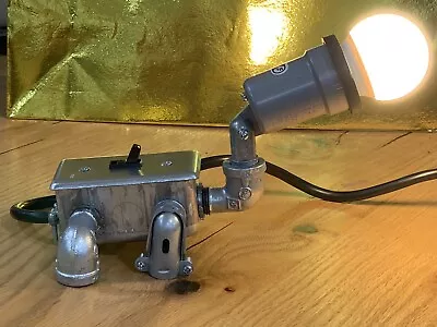 IndustrialTable Desk  Lamp Robot Dog Made With Galvanized Pipe • $45