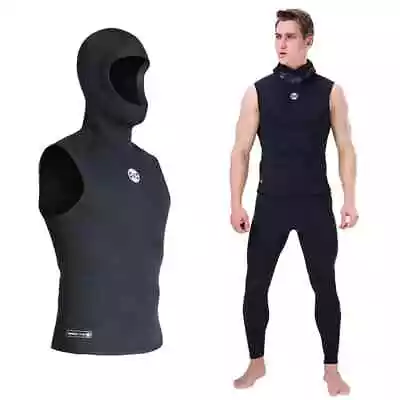 Hooded Scuba Diving Vest 3mm Neoprene Men Wet Suit Snorkeling Vest With Cap New • $74.06