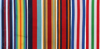 British Military Medal Ribbons WW1 WW2 6  12  1M Length - Reenactment Collection • £3.25