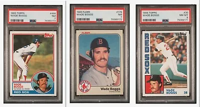 1983 1984 Wade Boggs Rookie Lot Of 3 And 2nd Year Card  Psa 7s And 8  • $49.95