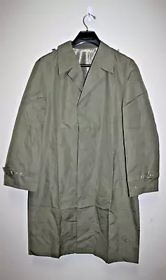 Military Austrian Trench Coat Rain Jacket OD Green Waterproof Gore-Tex Overcoat • $39.99