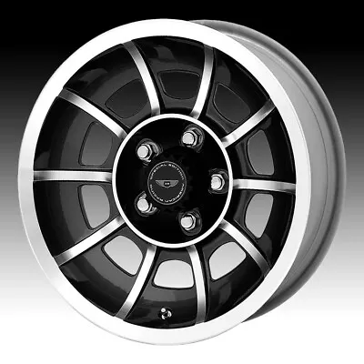 American Racing Vintage VN47 Vector Machined Black 15x7 5x4.5 0mm (VN475765B) • $155.25