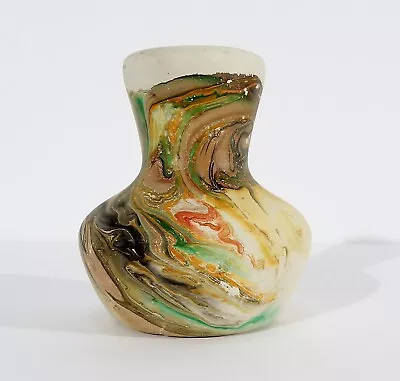 Vintage Nemadji Art Pottery Vase Hand Made In USA 3.75  High • $12.99