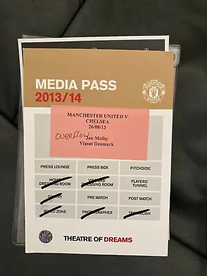 £3.99 • Buy ( Jan Molby Liverpool Denmark ) Manchester United V  Chelsea  Ticket Media Pass