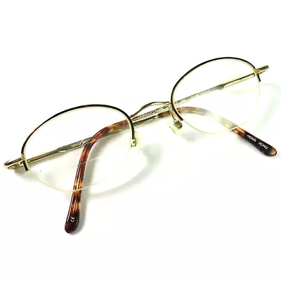 Vintage Nino Balli Gold Half Rim Oval Glasses Eyeglasses Frame Concepts In Optic • $62.70