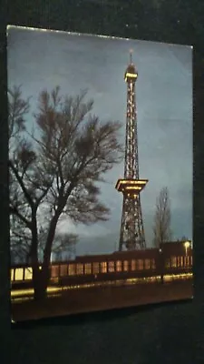 £0.87 • Buy Beautiful Older Post Office Berlin West Radio Tower At Night Exhibition Halls Run. Um 1970 Ft26