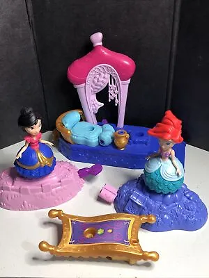 Disney Princess Little Kingdom Magical Movers Jasmine Magic Carpet Ride & Ariel • £4.95