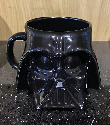 3D Sculpted Ceramic Darth Vader Mug Cup Star Wars Black (FREE P&P) • £15