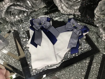 £4.99 • Buy KNEE HIGH LONG SOCKS 💝School 🎀 Bow Gingham Check School Uniform Nursery  ❤️