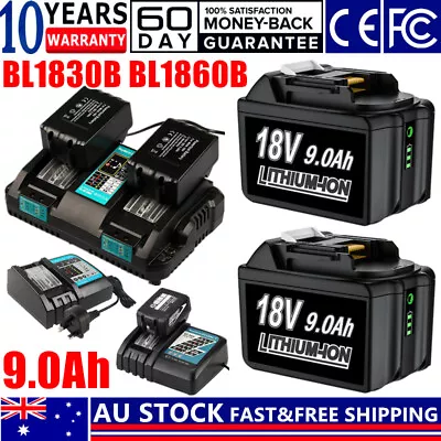 For Makita 18V Battery 9Ah Li-Ion LXT Cordless Multi Tool BL1860 BL1830 Charger • $29.99