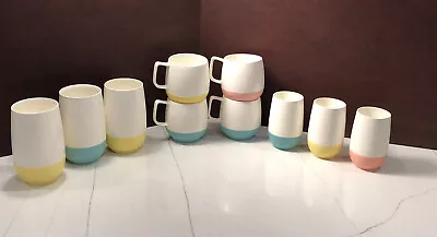 $48 • Buy Vacron Bopp-Decker Tumblers Juice Cup Mug Yellow Aqua Pink Mixed Lot Of 10 Vtg