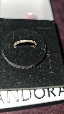 Pandora Rose Gold Pave Ring Size 56 • £28