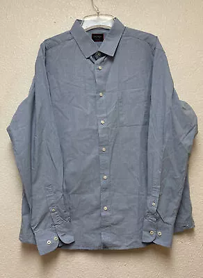 UNTUCKit Men's Venturo Blue Plaid L/S Button Front Shirt Reg Sz XXL • $50