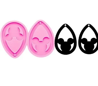 Mouse Earrings Resin Molds Shiny Glossy Silicone Mold DIY Jewelry Making 1pc Set • $10.64