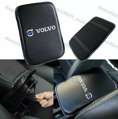 FOR VOLVO MAT Carbon Car Center Console Armrest Cushion Pad Cover Embroidery X1 • $55.19