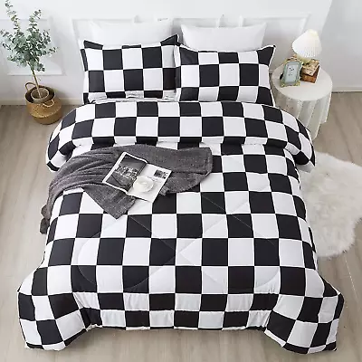 Plaid Comforter Queen(90X90Inch) 3 Pieces (1 Plaid Comforter And 2 Pillowcases) • $67.99