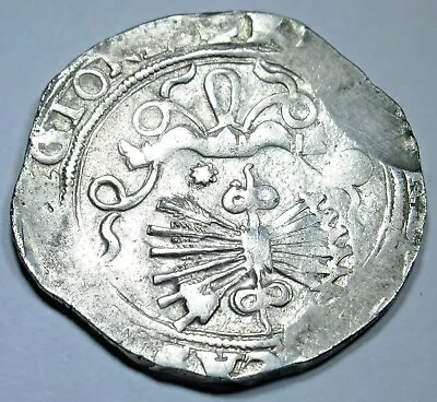 $304.95 • Buy 1400s-1500s Ferdinand And Isabella Spanish Silver 2 Reales Antique Columbus Coin