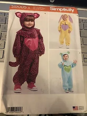 SIMPLICITY Sewing Pattern S9005 Toddler Animal Costume Fancy Dress New 4 Years • £8.99