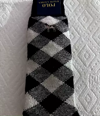 NWT Polo Ralph Lauren Mens Wool Socks 62% Wool Dog Logo Diamond Pattern • $25