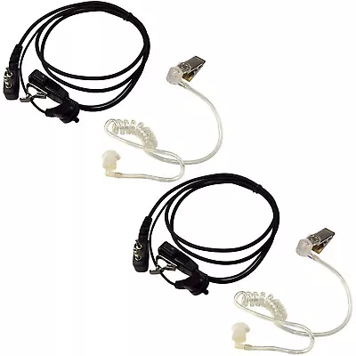 $49.59 • Buy 2-Pack Hands Free Headset Acoustic Tube Earpiece PTT Mic For ICOM Radio Devices