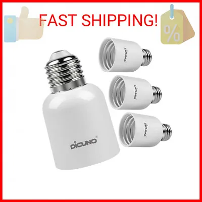 DiCUNO E26 To E39 Socket Adapter Medium E26 To Mogul E39 Screw Base Light Bulb  • $15.28