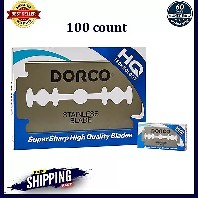 $8.30 • Buy Dorco Double Edge Razor Blades - Stainless Blades 100 Pcs Barber Supplies