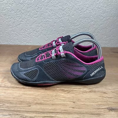Merrell Pace Glove 2 Running Shoes Womens 7.5 Black Trail Vibram Lace Up J48092 • $18.20