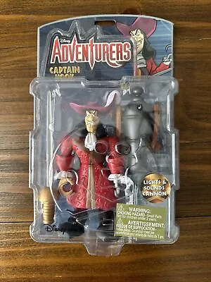 VINTAGE 1999 DISNEY STORE ADVENTURES CAPTAIN HOOK 6  FIGURE Light Sound Cannon • $18