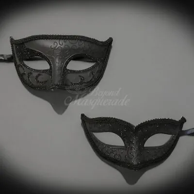 Couple's Masks | His And Her's Masquerade Masks Black • $17