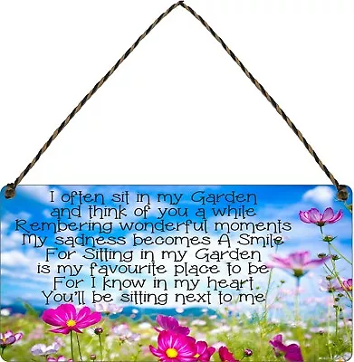 £4.99 • Buy Garden Plaque Summer House Sign Garden Shed Friendship Mum Nan Dad Memorial Gift