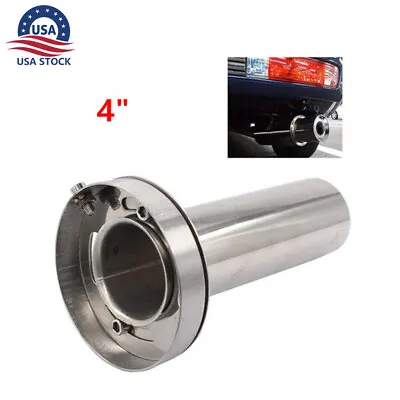 4  Adjustable Stainless Round Exhaust Muffler Tip Universal Removable Silencer • $15.99