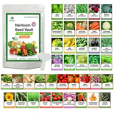 Heirloom Vegetable Seeds Survival Garden Kit - Over 18000 Seeds 39 Varieties • $29.99
