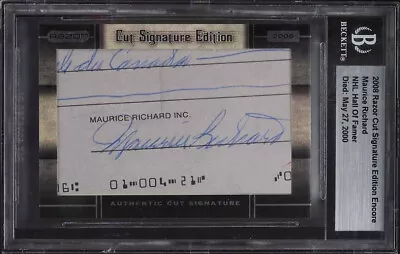 2008 Razor Cut Signatures Edition Maurice Richard AUTO Autograph • $299