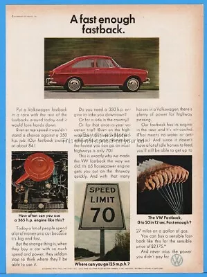 1967 Volkswagen VW Fastback Red Type 3 Engine Interior Photos WOW Print Ad • $13.49