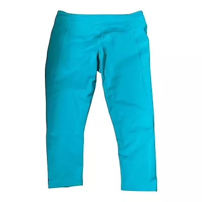 Oakley Womens Turquoise Leggings Hydrorollx Size Large Capri Length • $14.99