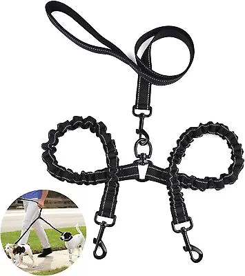$14.81 • Buy Double Dog Coupler Twin Dual Lead 2 Way Two Pet Dogs Walking Safety Leash AU