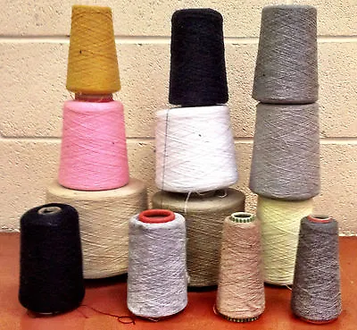 £23.98 • Buy Machine Knitting Yarn 50% Cotton 50% Acrylic Cones Clearance Crochet Art Craft