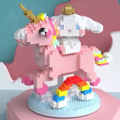 Sanrio Cinnamoroll Unicorn Nanoblock 3D Puzzle Micro Building Blocks DIY • £14.99