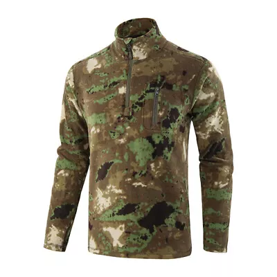 Army Men's Military Jacket Fleece Lining Outdoor Training Warm Casual Camouflage • $30.99