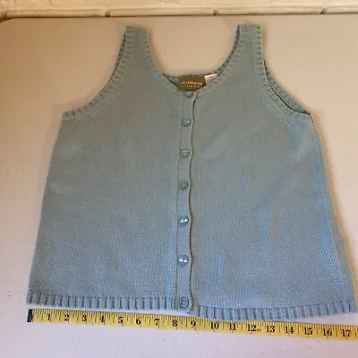 Vintage 90s Liz Claiborne Collection Loose Knit Sweater Vest Made In USA Size M • $16.50