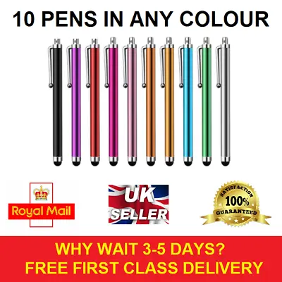 10 Touchscreen Stylus Pens For Apple Android Samsung IPhone IPad Phone Tablet • £4.99