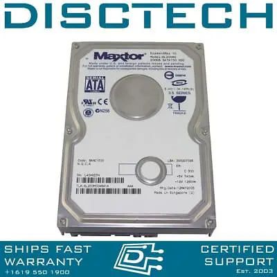 Maxtor DiamondMax 6L200M0 SATA Hard Drive • $117.95