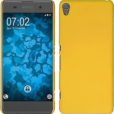 $11.72 • Buy Hard For Sony Xperia XA Case Yellow Rubberised +2 Protector