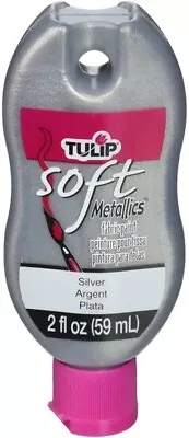 Tulip Soft Metallics Sliver Fabric Paint 59ml - 30989 • £7.95