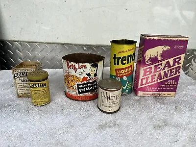 Vintage Lot Of 5 Tins & Boxes From The 1950’s Country Store Display Betty Lou • $35