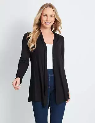 RIVERS - Womens Jumper - Long All Season Cardigan Cardi - Black Sweater - Jersey • $13.02