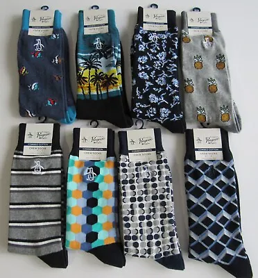 Mens Original Penguins Combed Cotton Crew Socks 8-13 Nwt • $12